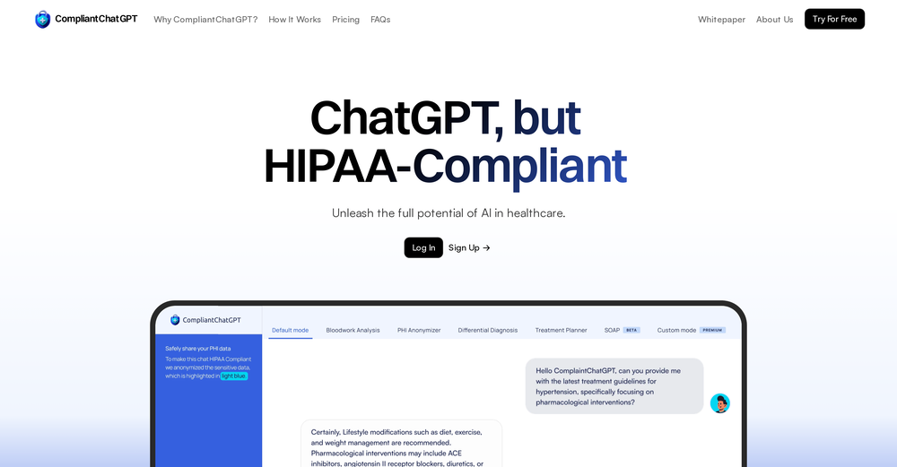 CompliantChatGPT website