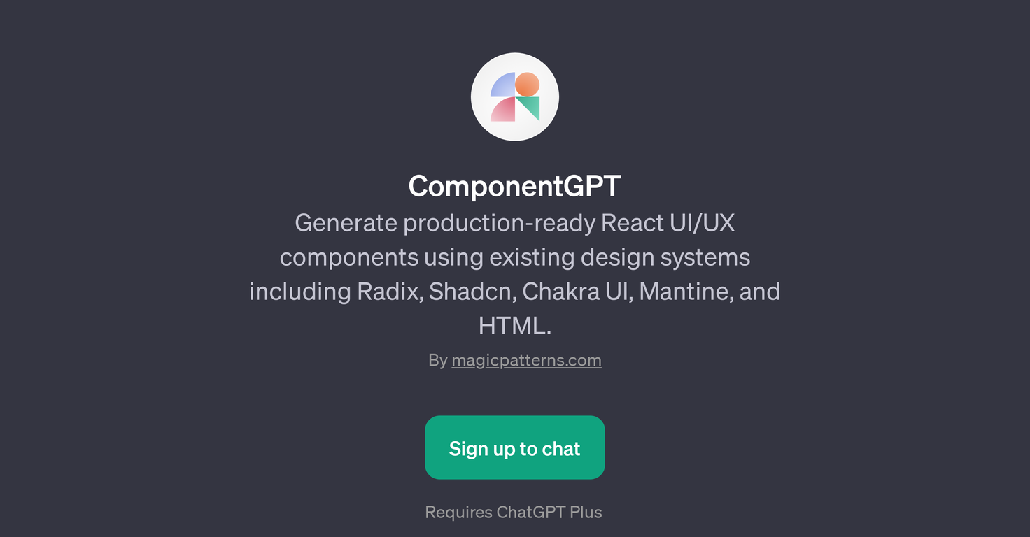 ComponentGPT website