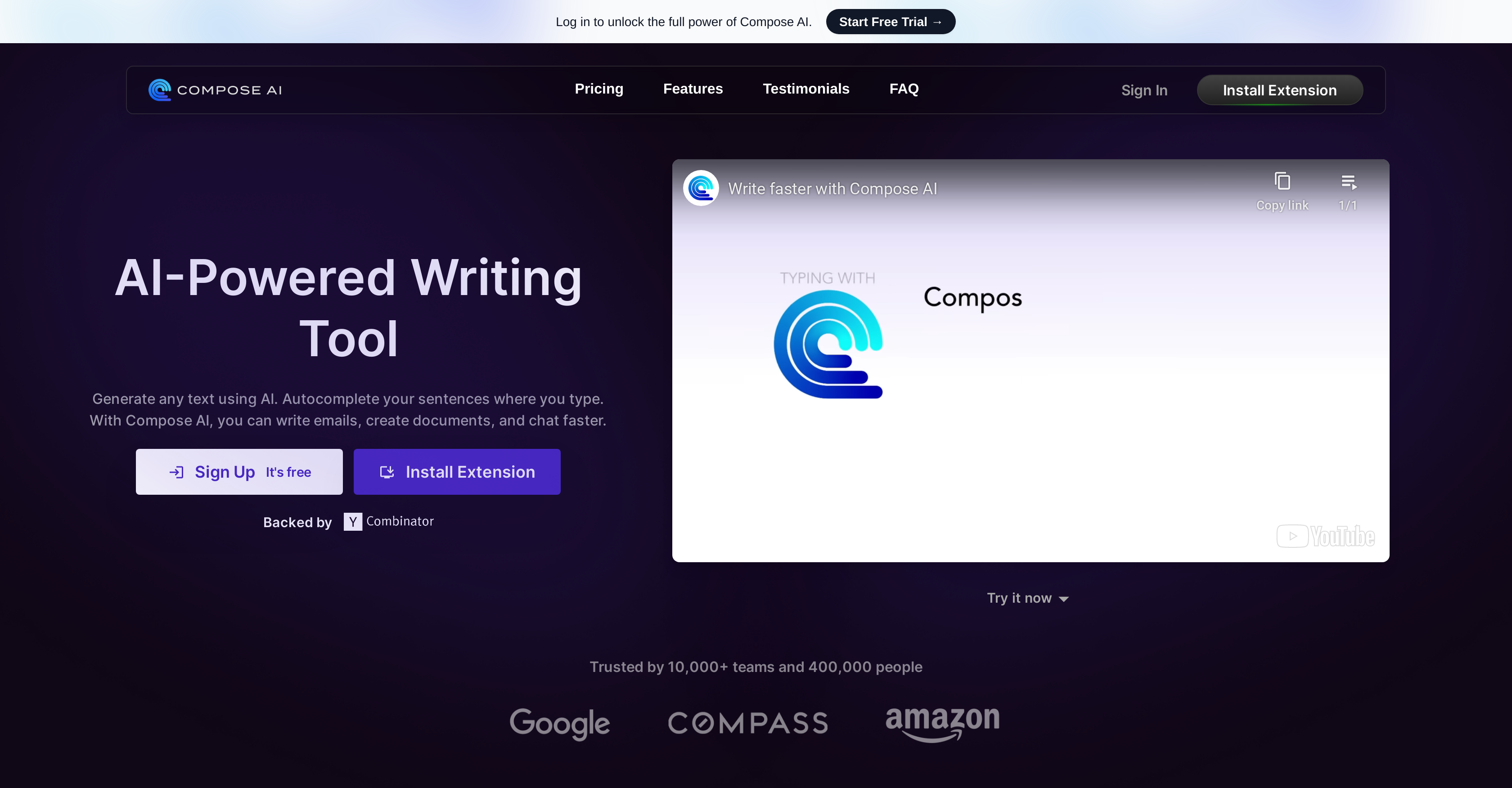 Compose AI website