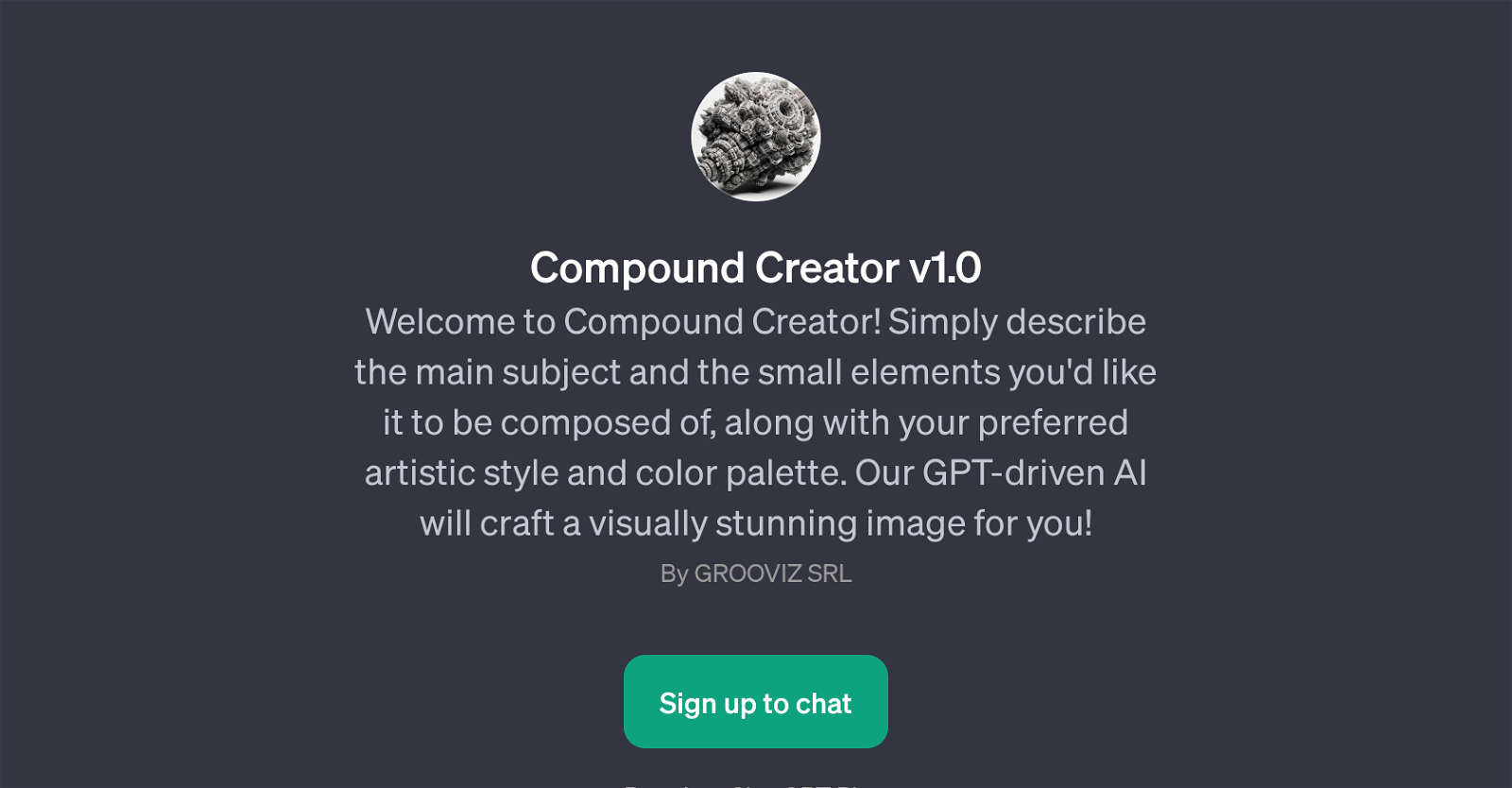 Compound Creator v1.0 website