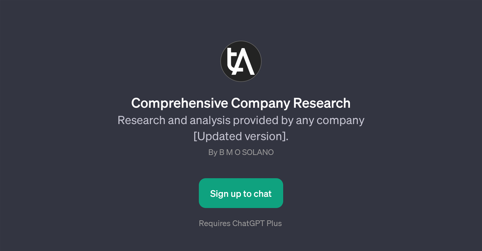 Comprehensive Company Research website
