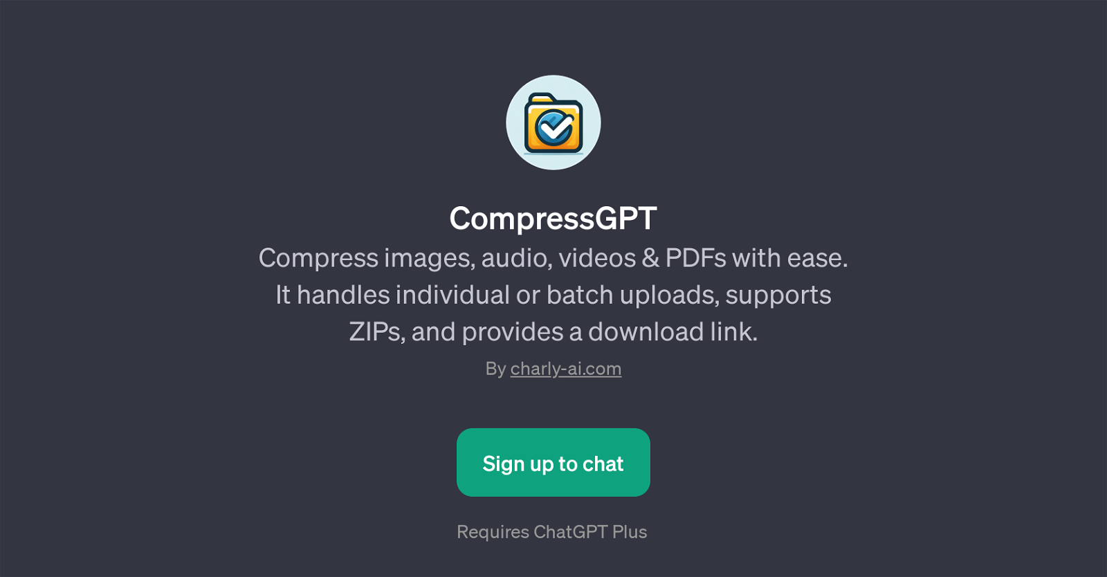 CompressGPT website