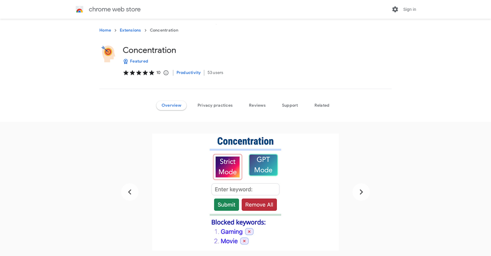 Concentration website