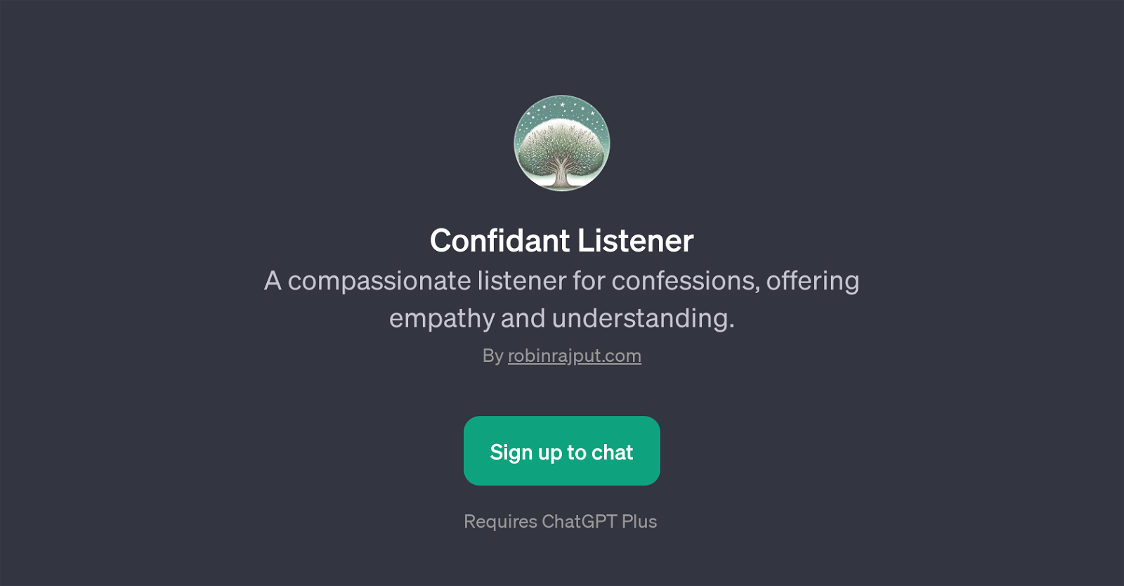 Confidant Listener website
