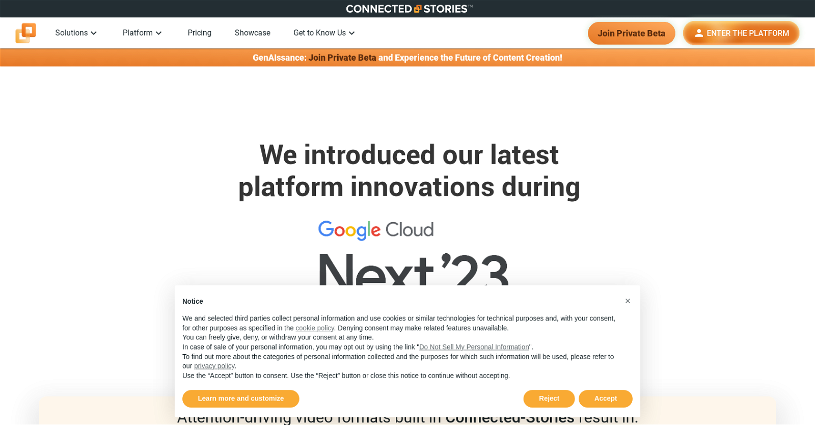 Connected-Stories website