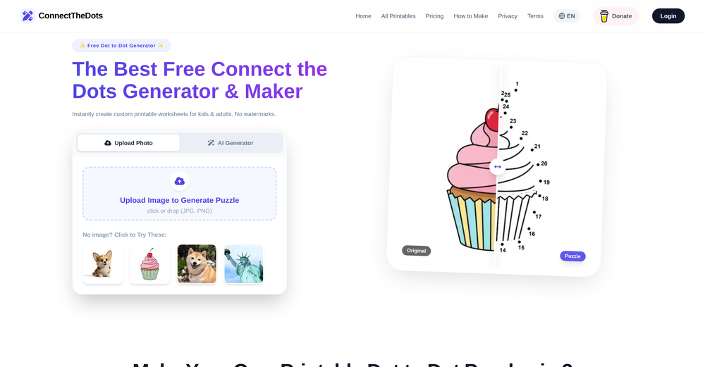 ConnectTheDots Generator website