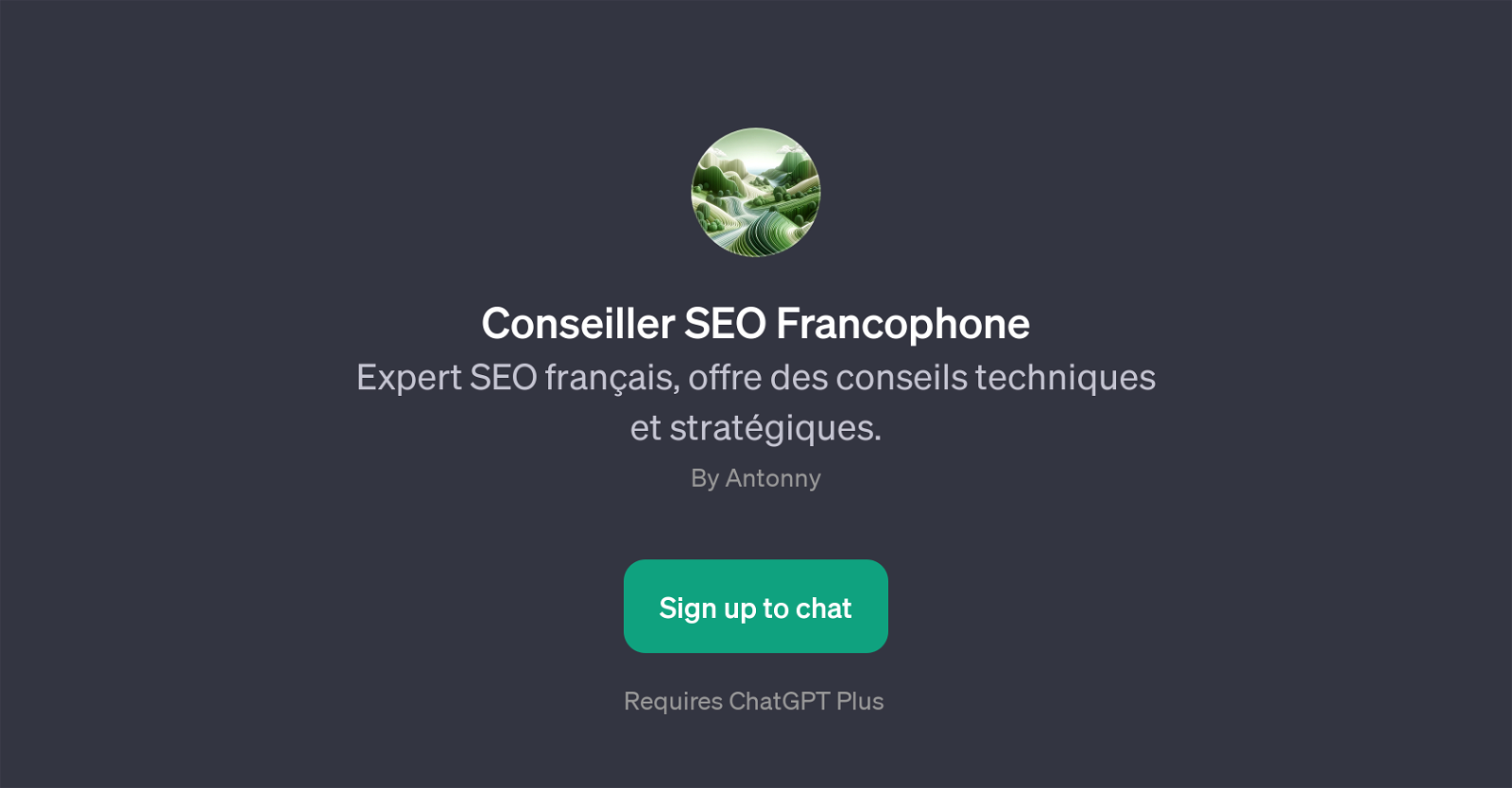 Conseiller SEO Francophone website