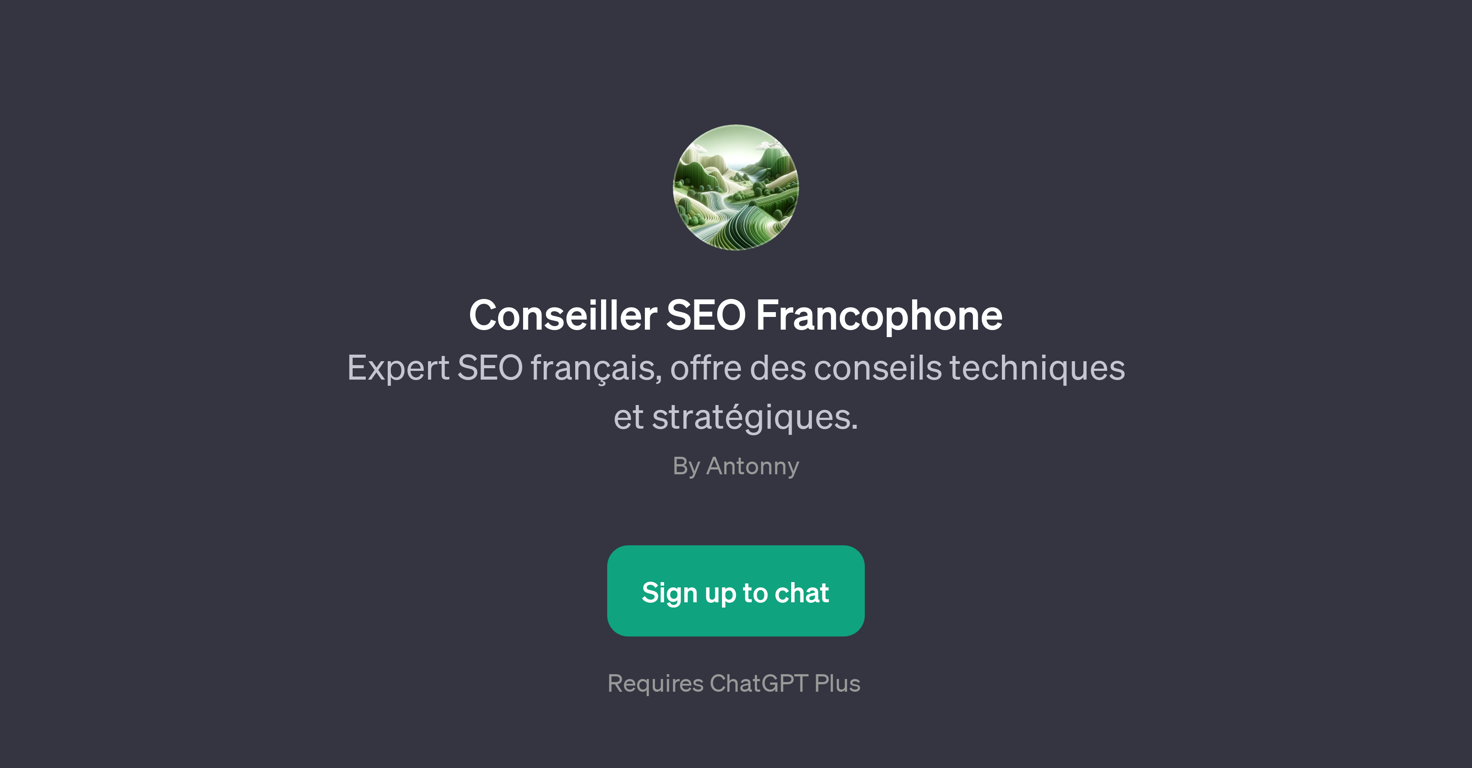Conseiller SEO Francophone website