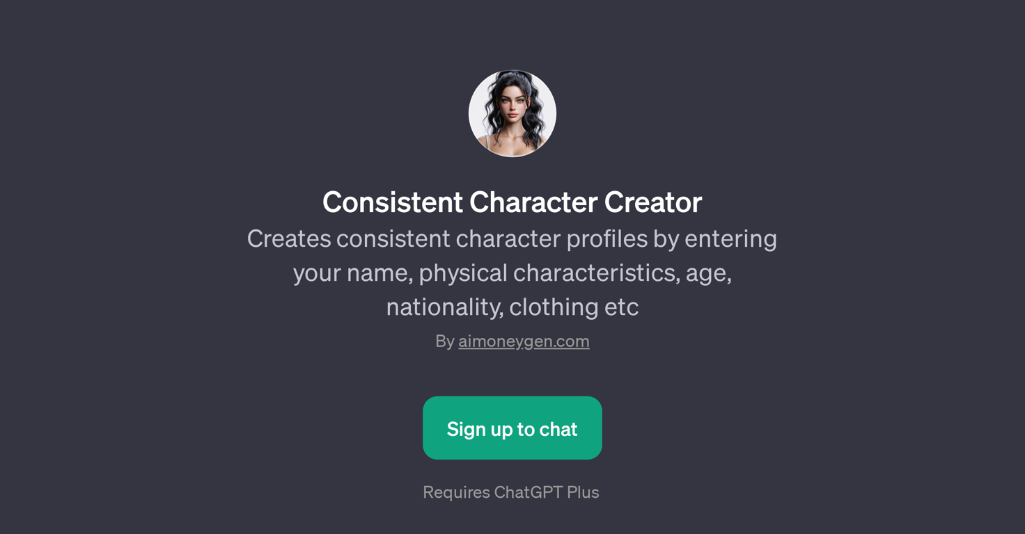 Consistent Character Creator website