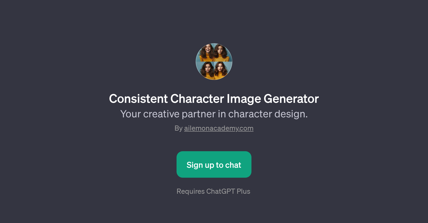 Consistent Character Image Generator website