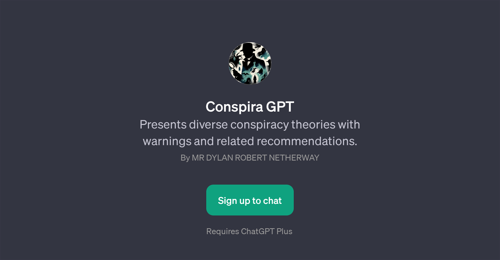 Conspira GPT website