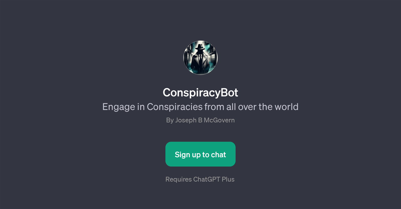 ConspiracyBot website