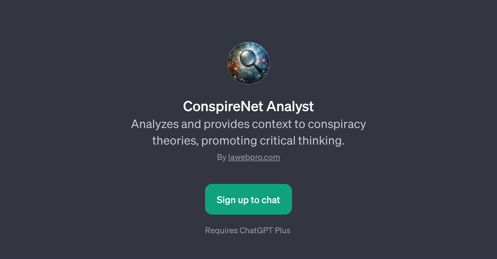 ConspireNet Analyst website