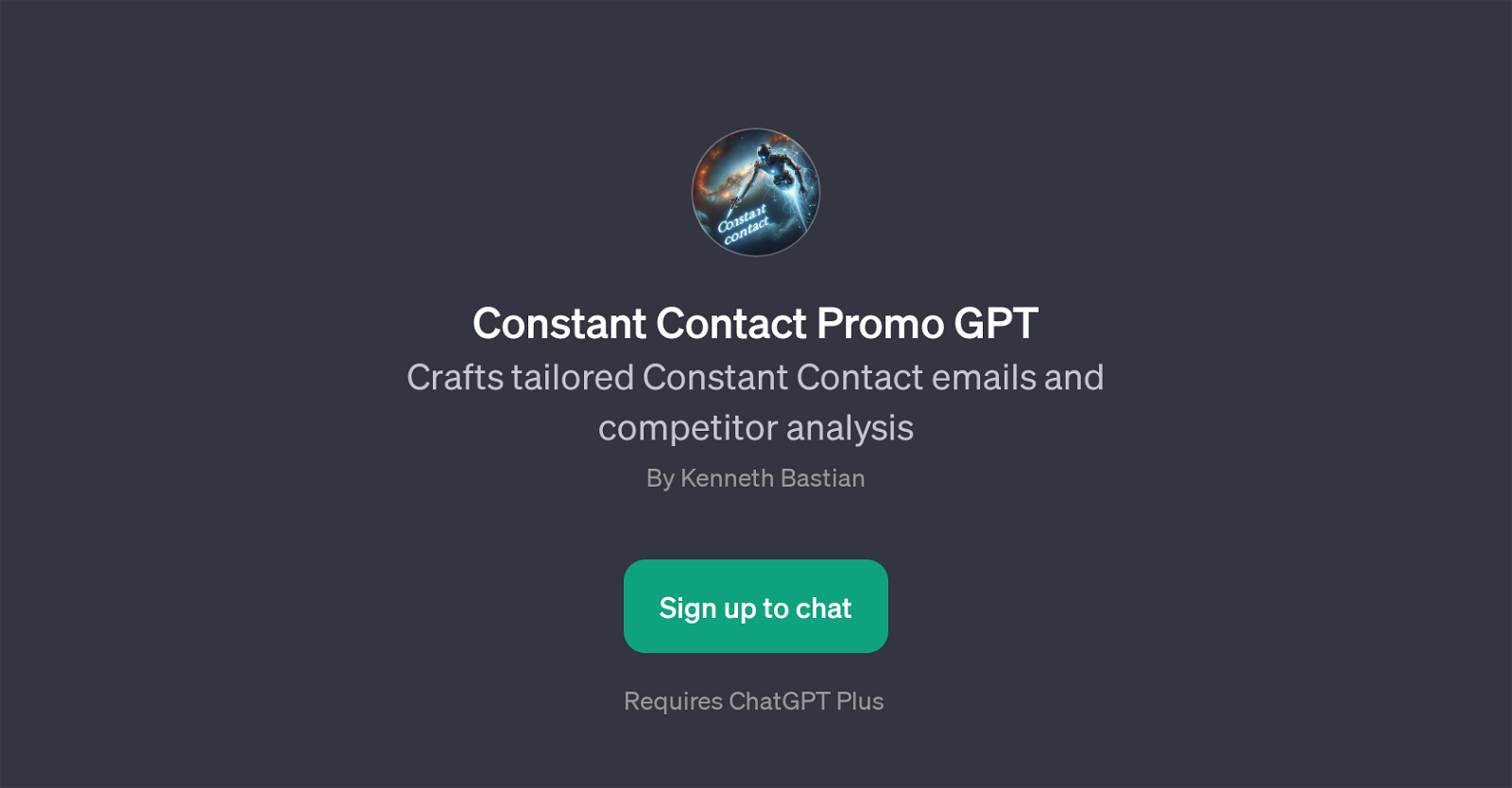 Constant Contact Promo GPT website