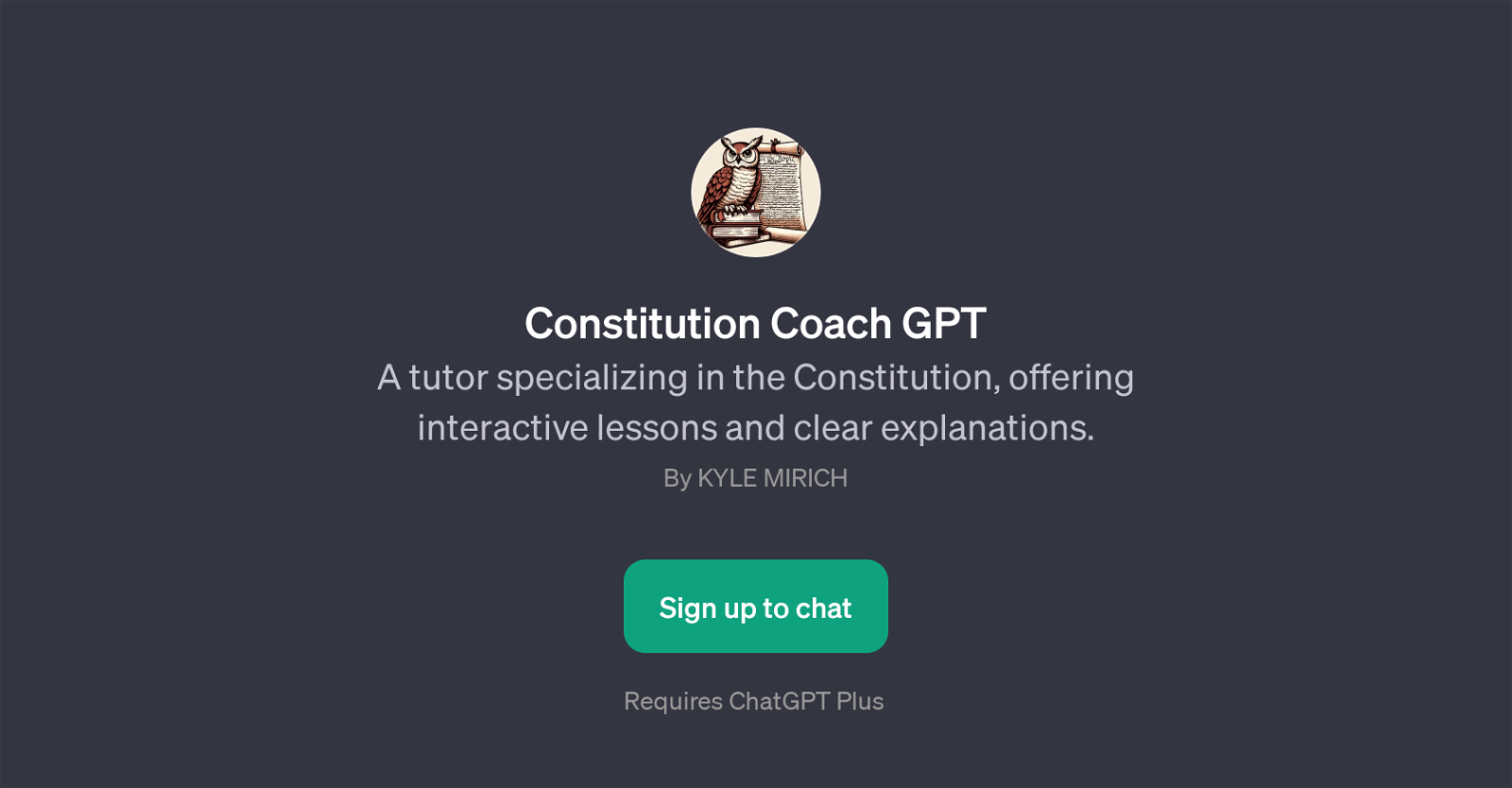 Constitution Coach GPT website