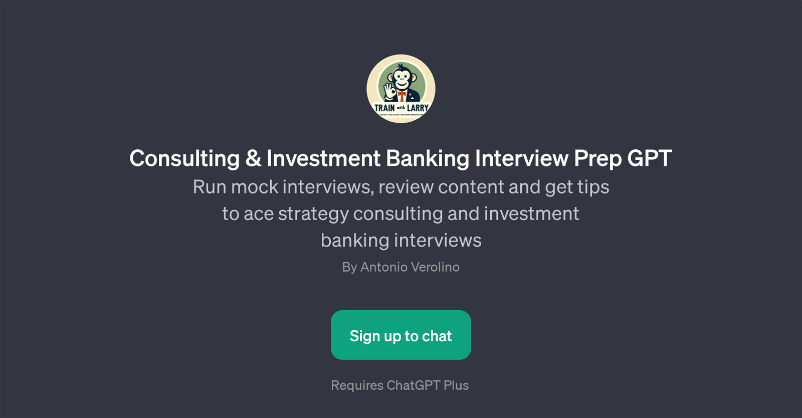 Consulting & Investment Banking Interview Prep GPT website