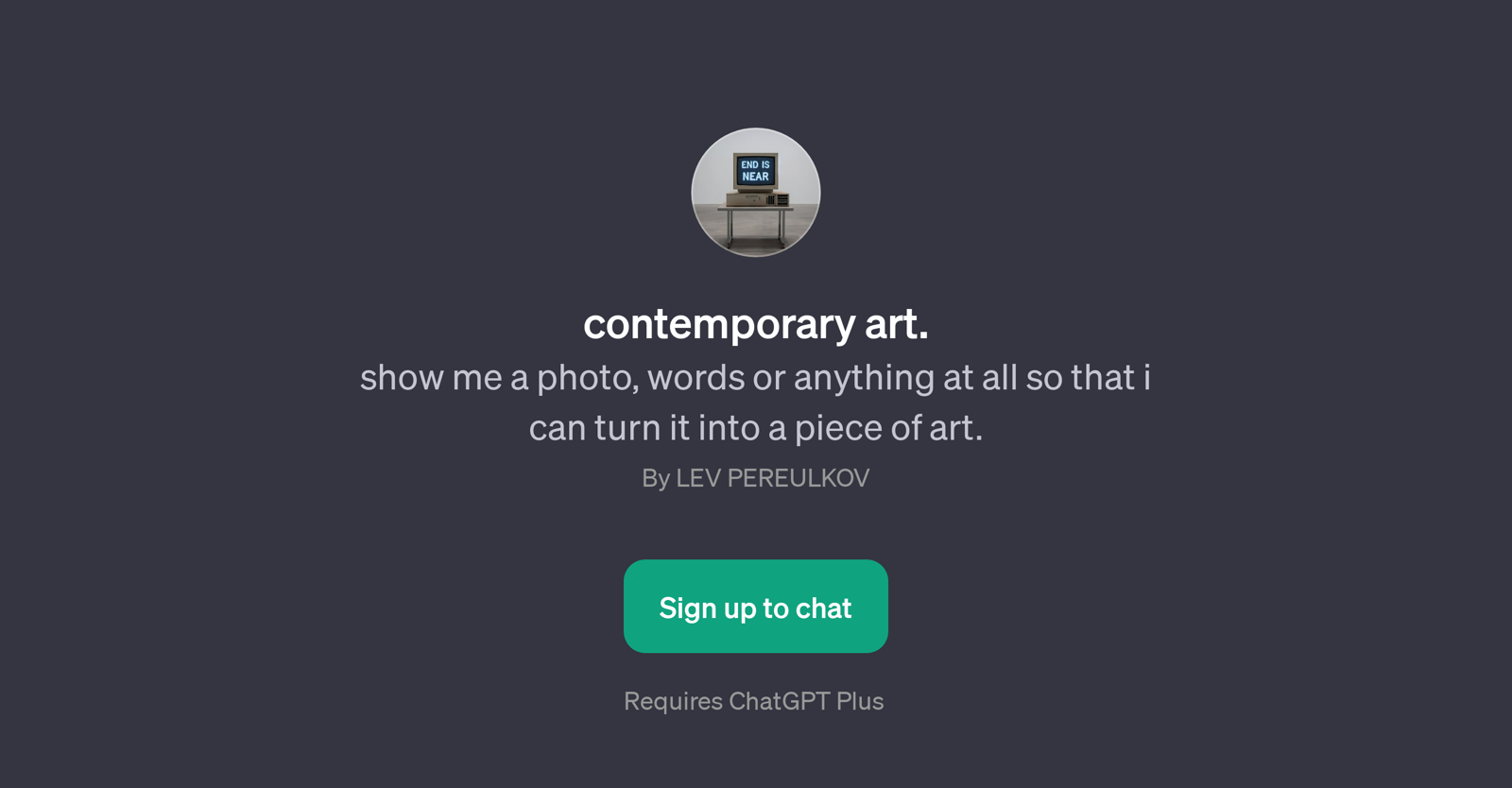 Contemporary Art GPT website