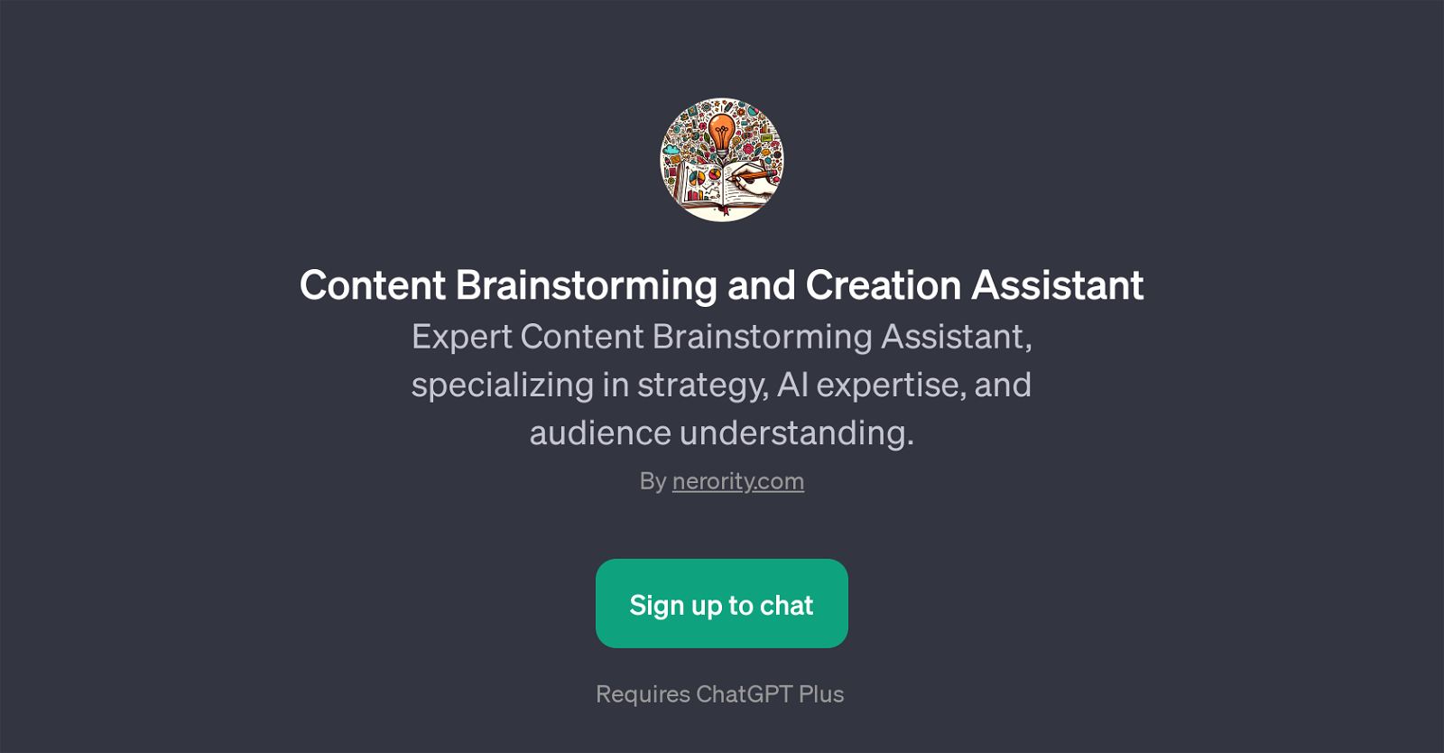 Content Brainstorming and Creation Assistant website