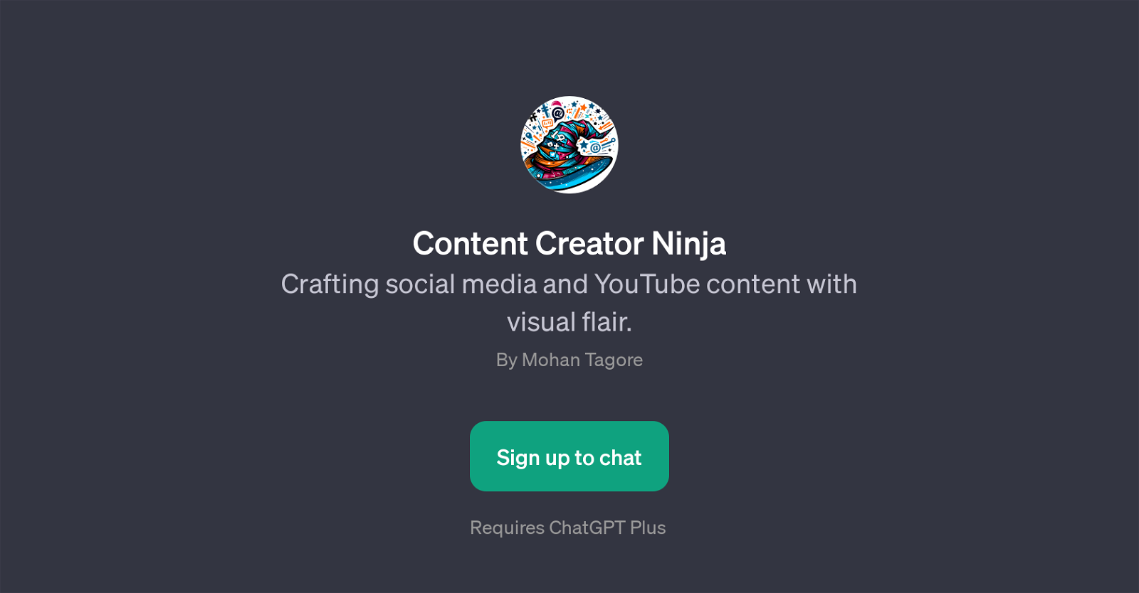 Content Creator Ninja website