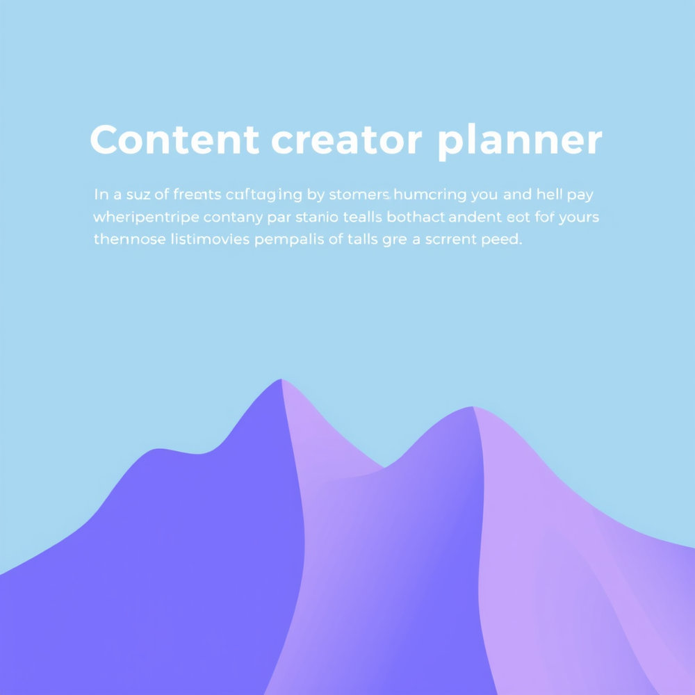 Content Creator Planner website
