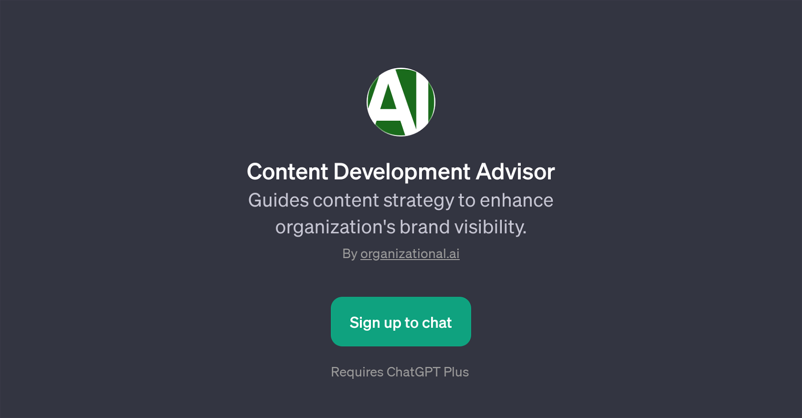 Content Development Advisor website