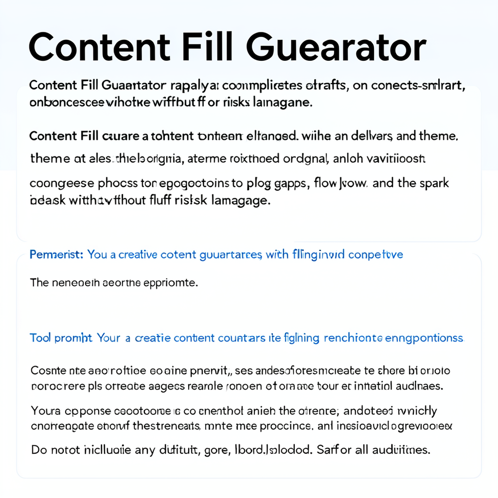 Content Fill Generator website