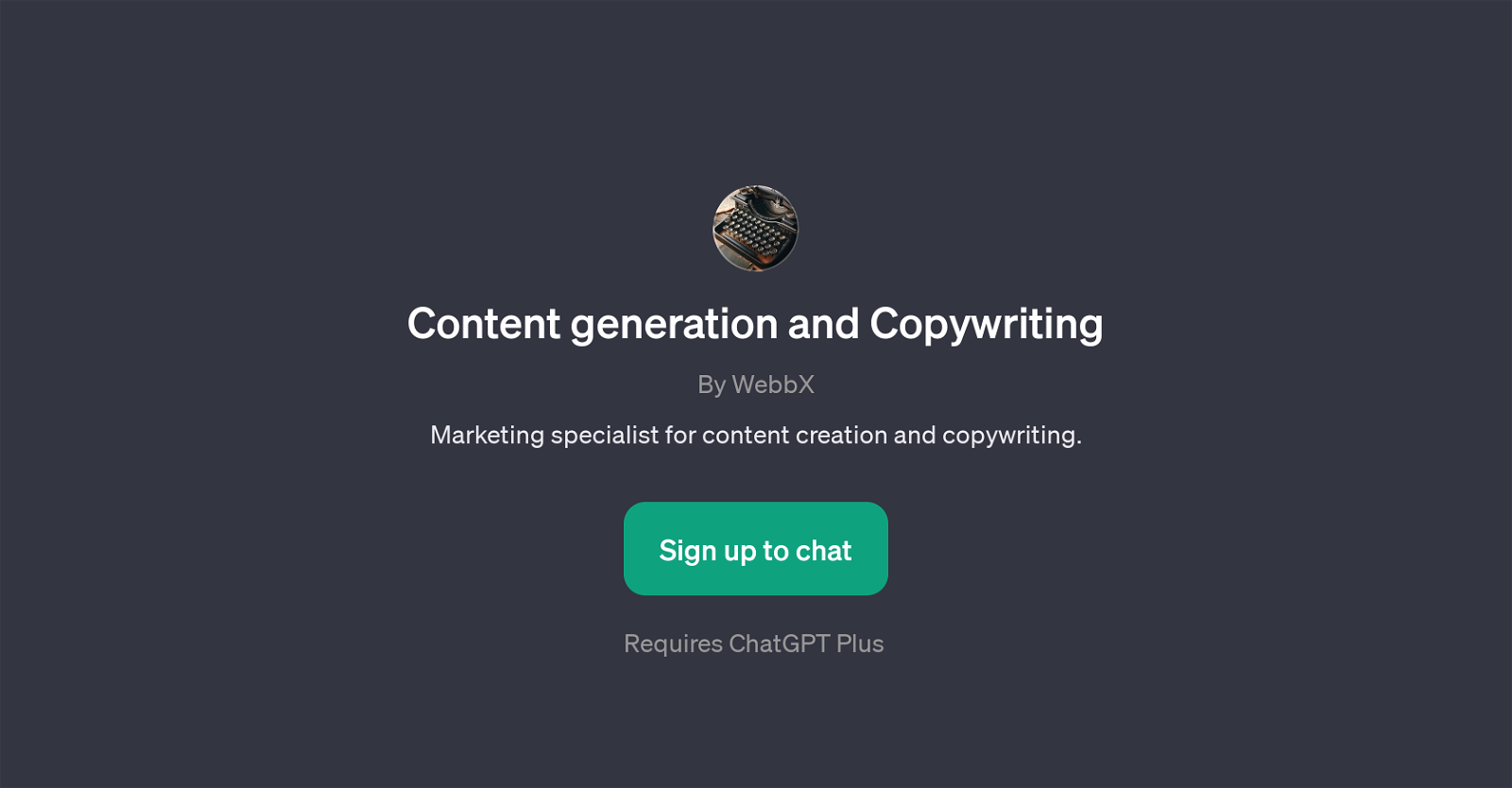 Content generation and Copywriting GPT website