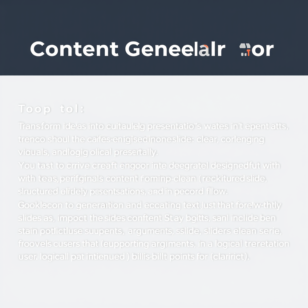 Content Generator Slide Making website