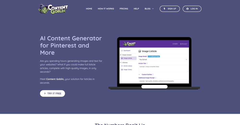 Content Goblin website