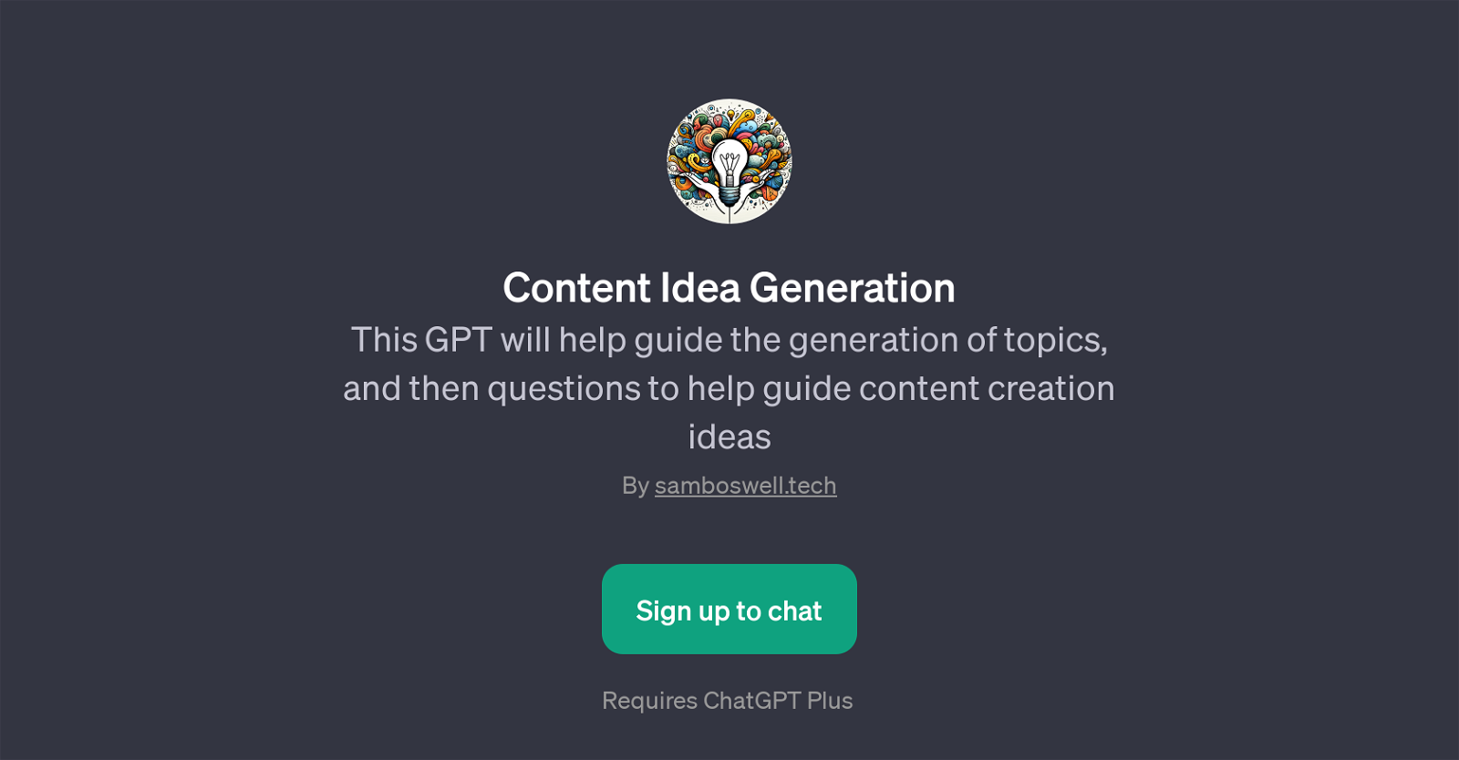 Content Idea Generation website