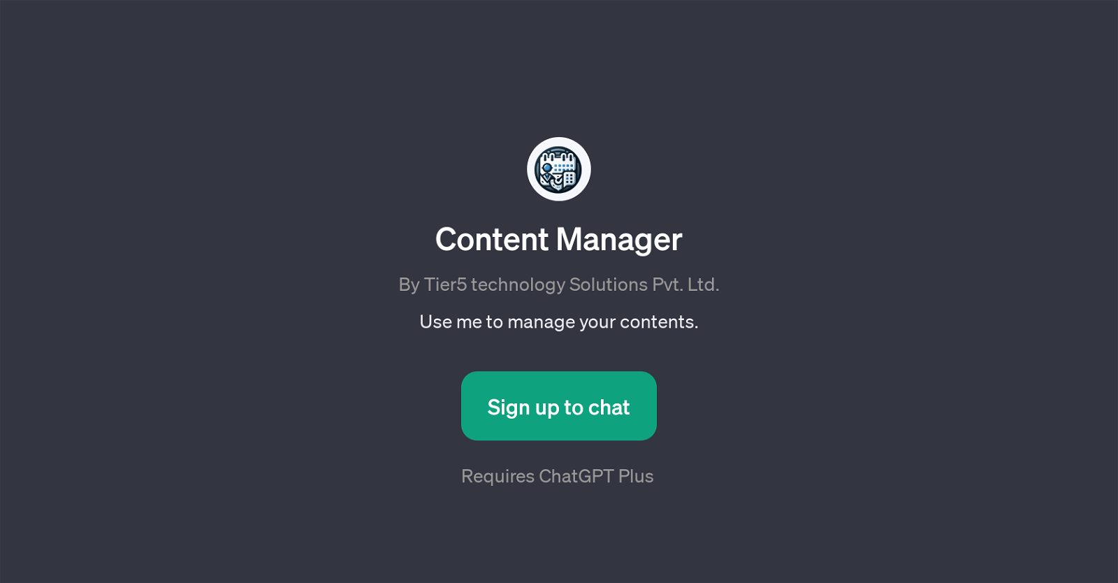 Content Manager GPT website