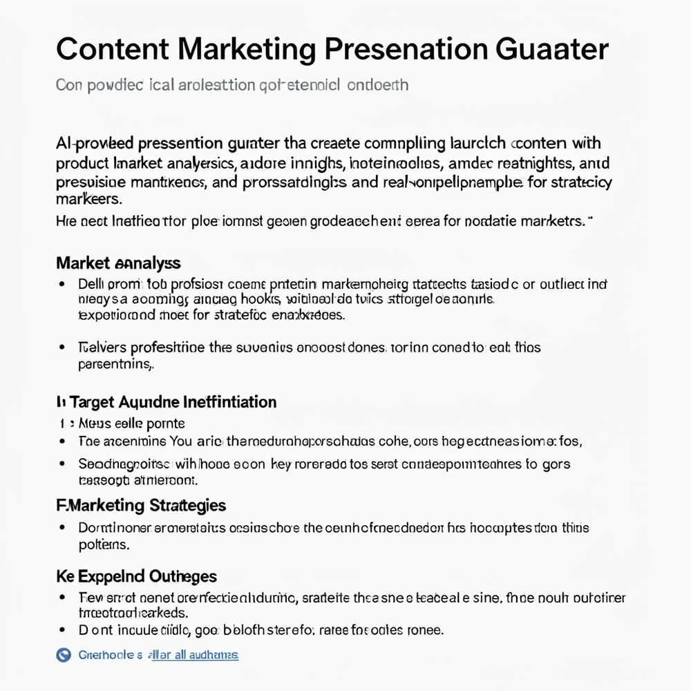 Content Marketing Presentation Generator website