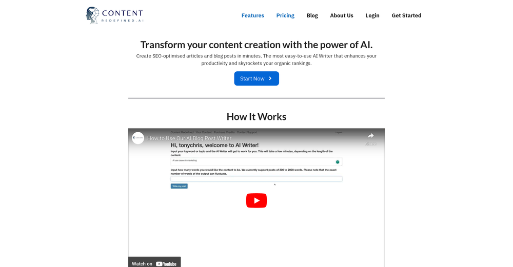 Content Redefined website