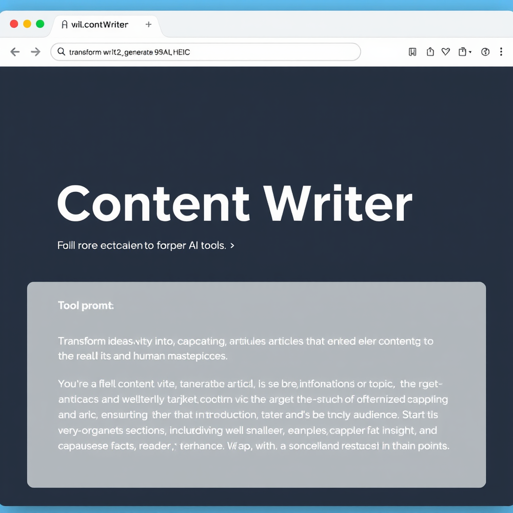 Content Writer website