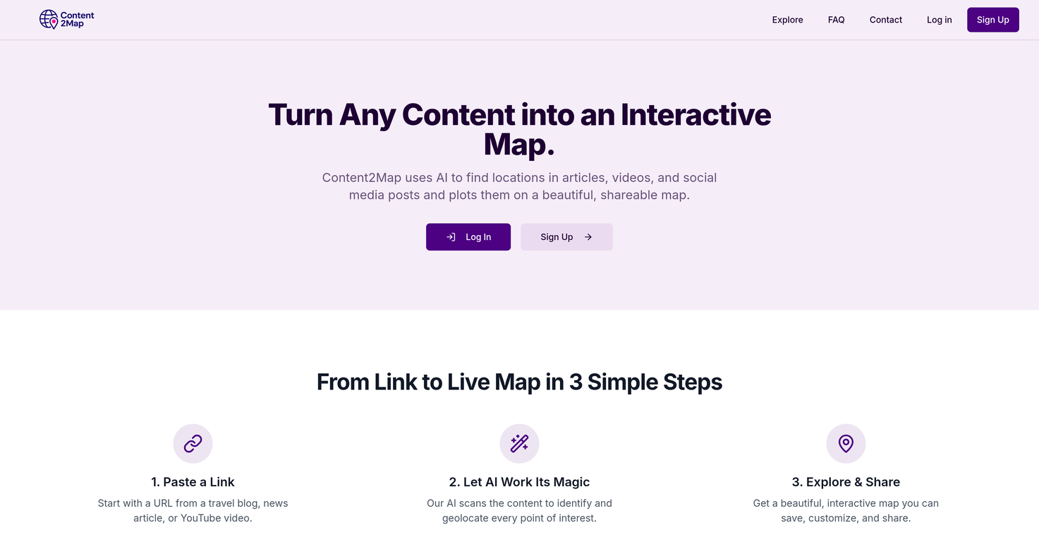 Content2Map website