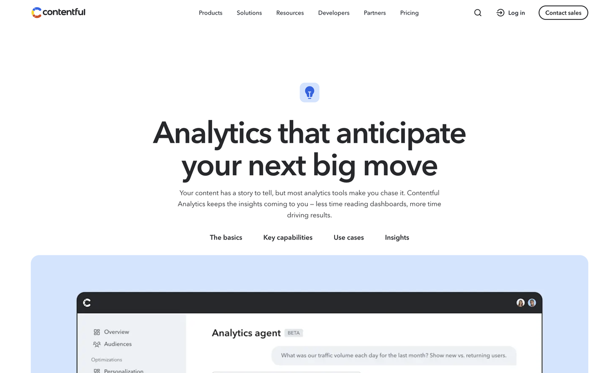 Contentful Analytics website