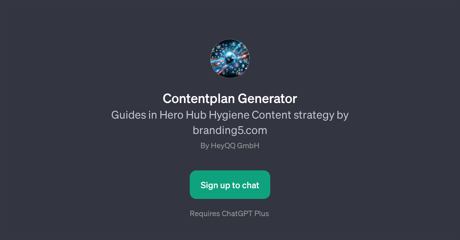 Contentplan Generator website