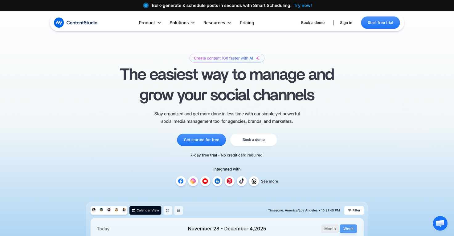 ContentStudio website