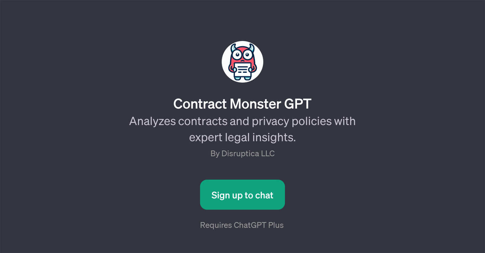 Contract Monster GPT website