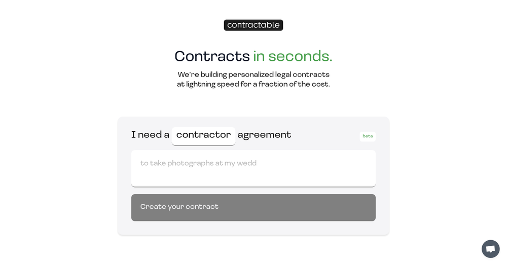 Contractable website