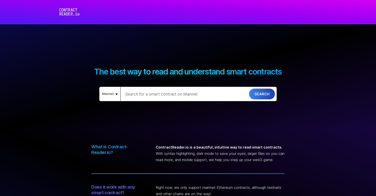 ContractReader website