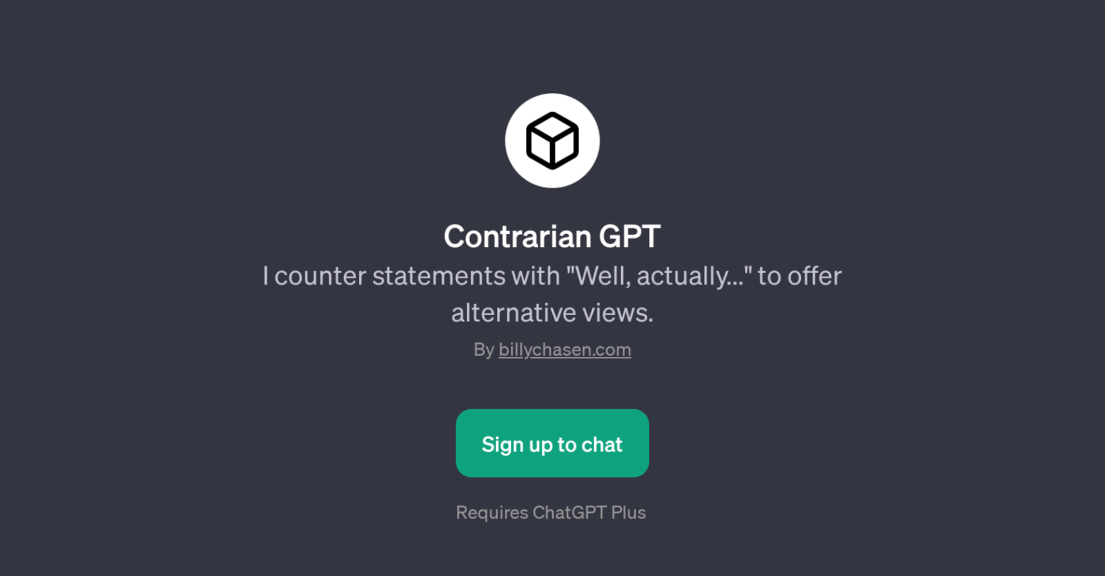 Contrarian GPT website