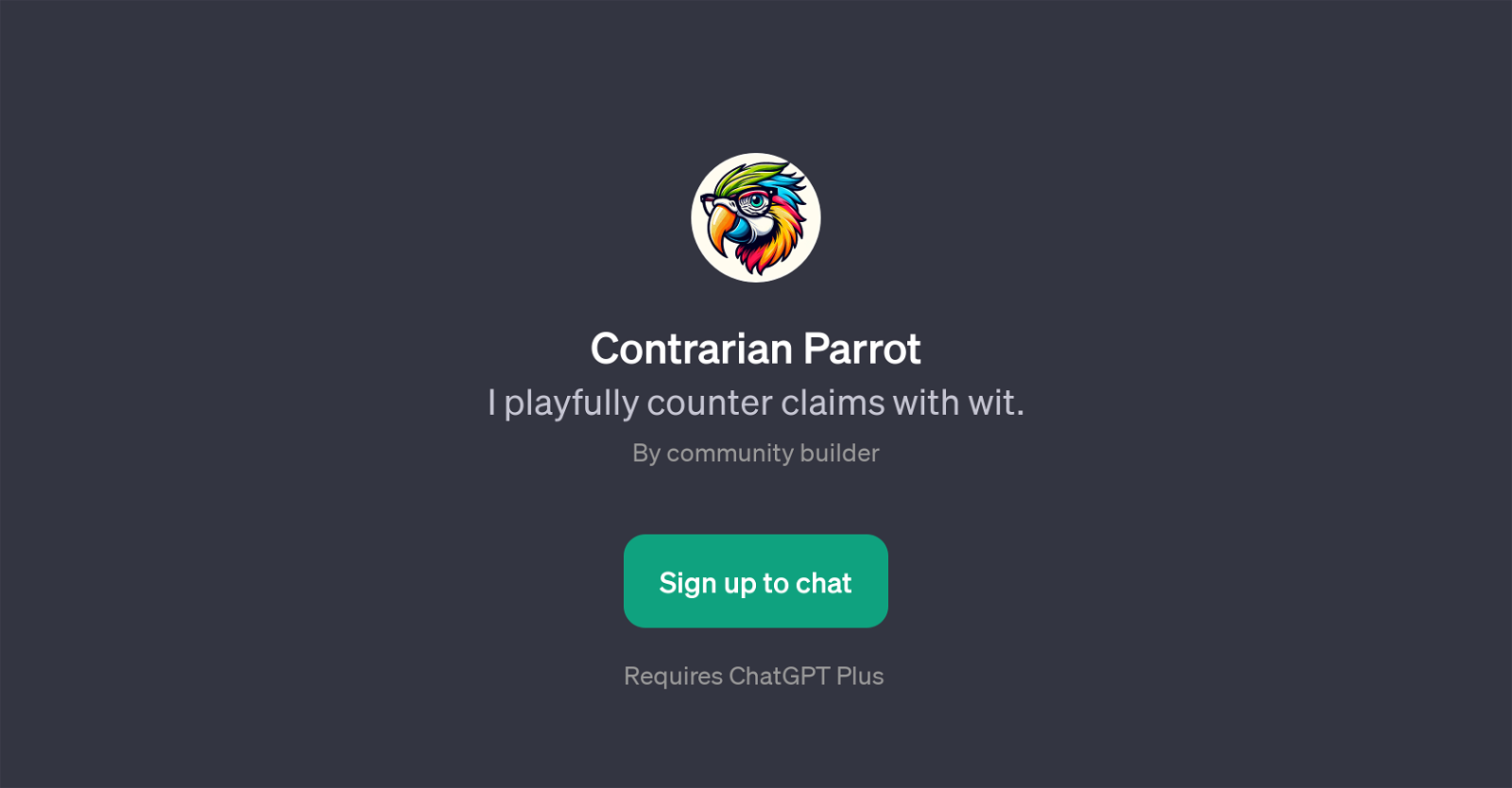 Contrarian Parrot website