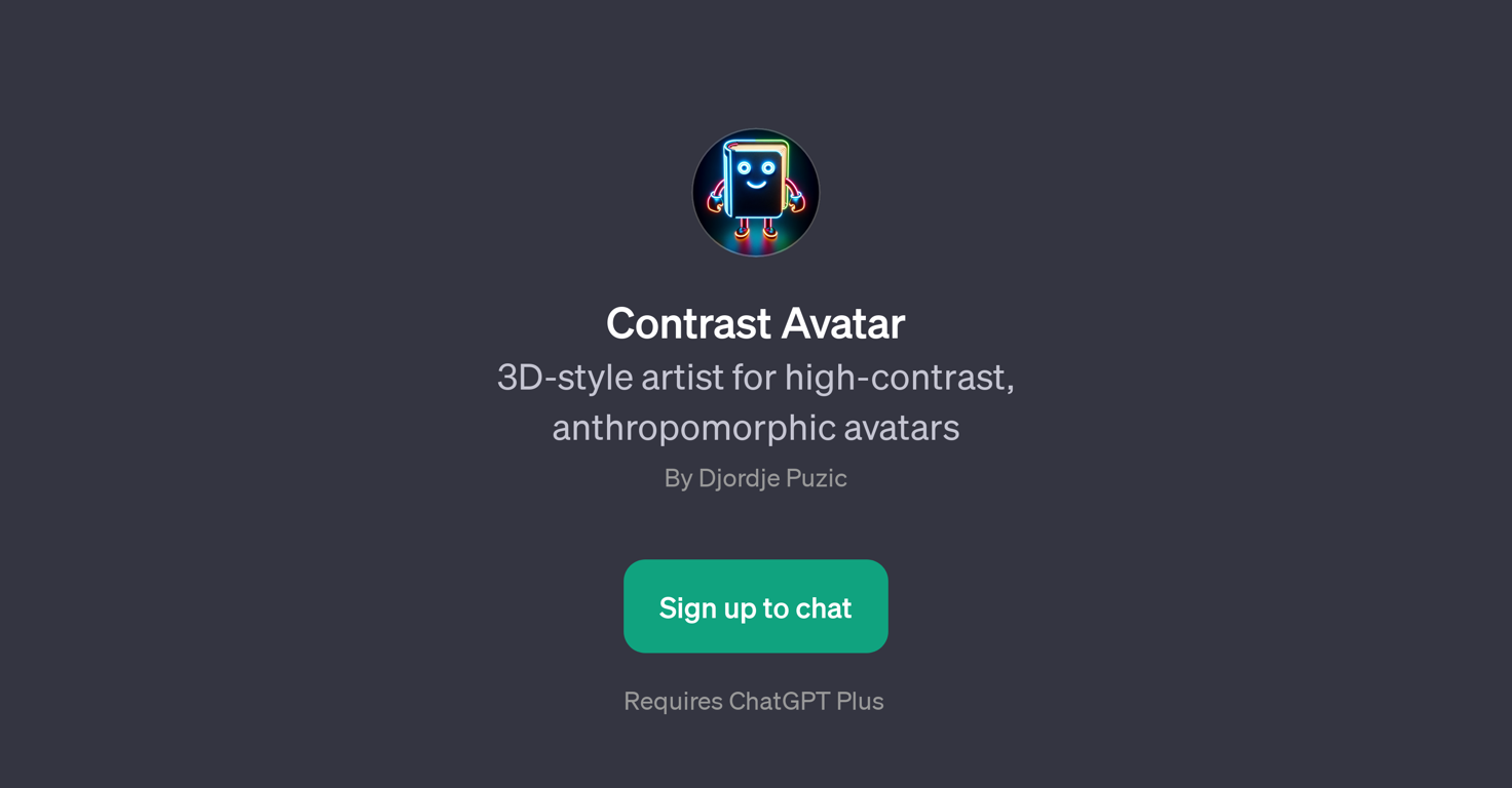 Contrast Avatar website