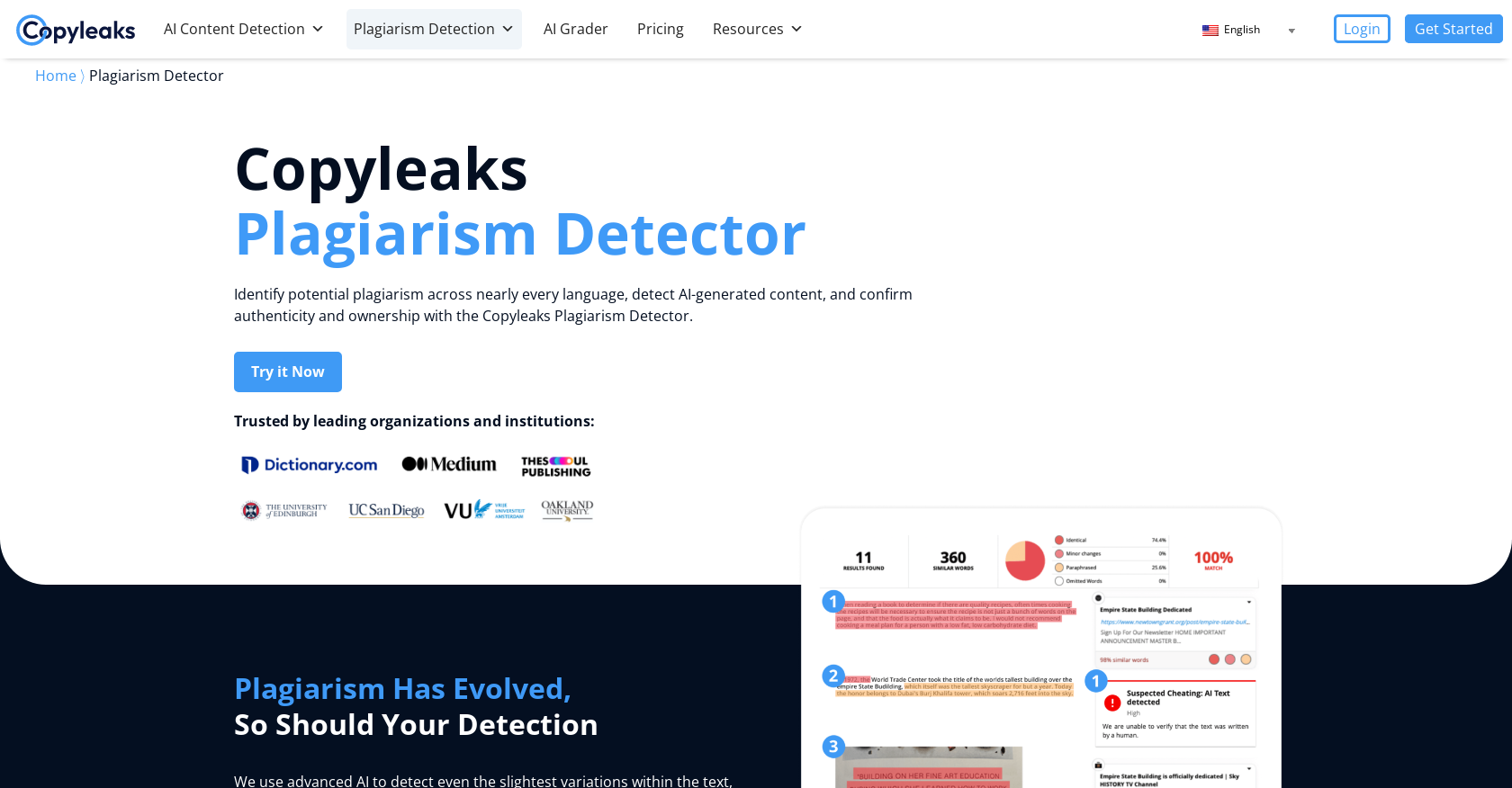 Copyleaks - Plagiarism detector