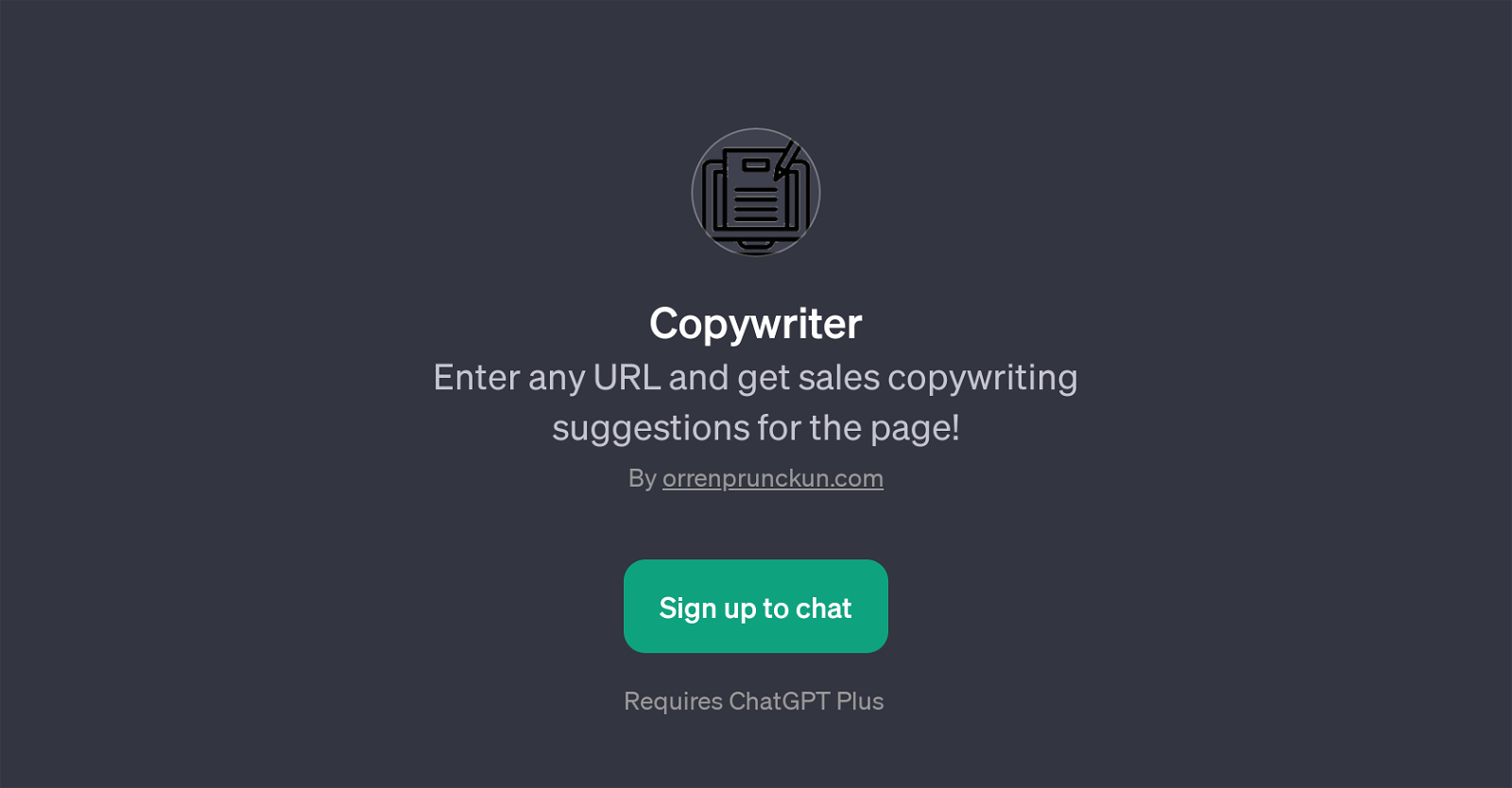 Copywriter website
