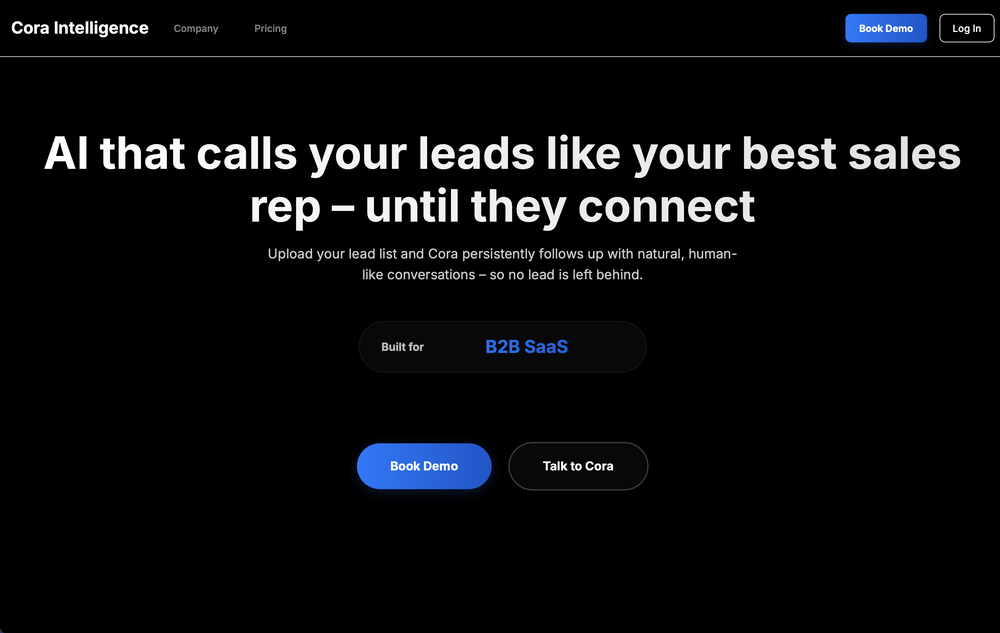 Cora Intelligence website