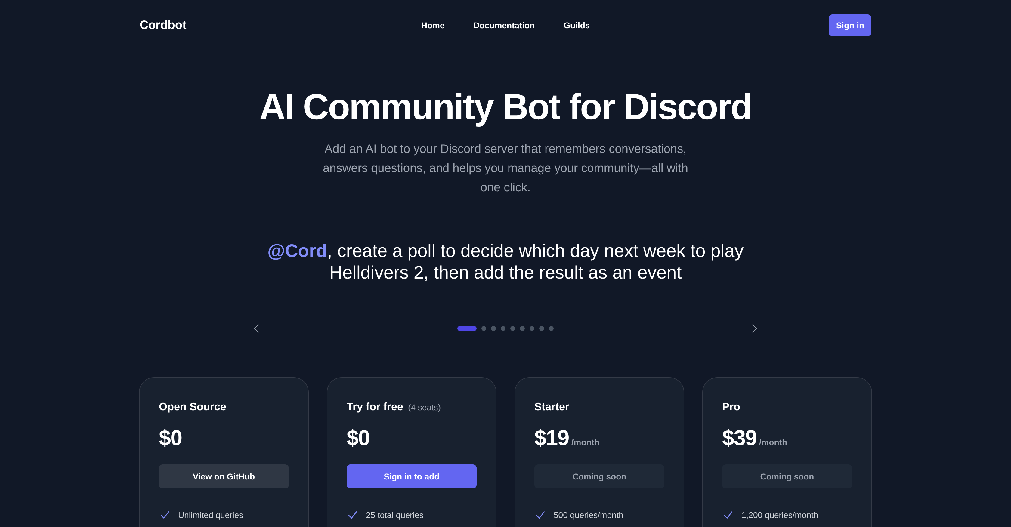 Cordbot preview