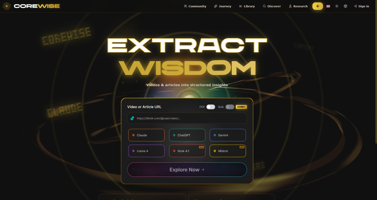CoreWise.video website