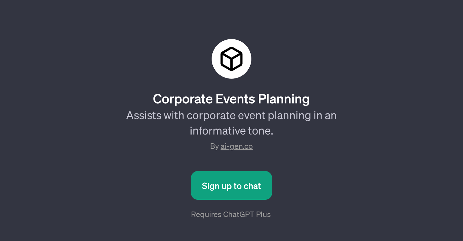 Corporate Events Planning website